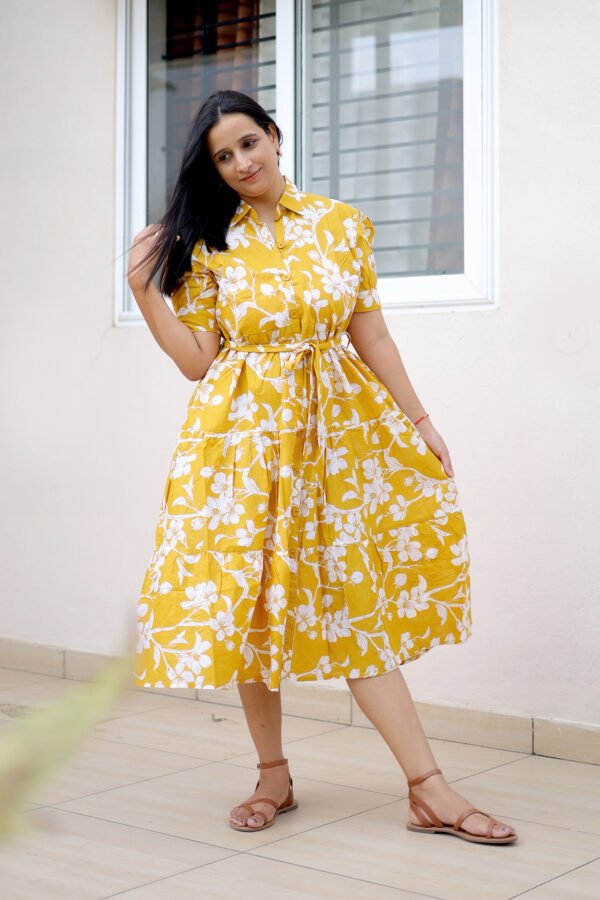 Sunflower Yellow Floral Maxi Dress - Image 2
