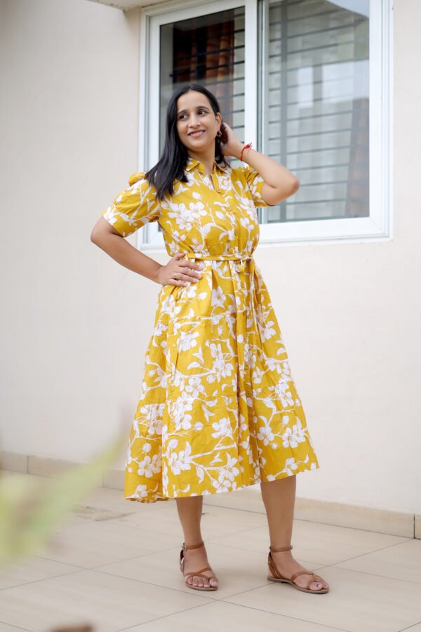 Sunflower Yellow Floral Maxi Dress - Image 3