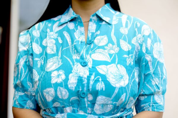 Aqua BloomTropical Elegance Maxi Dress - Image 6
