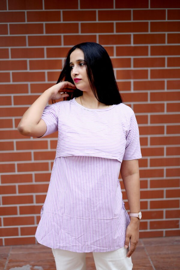 Lavender Bliss Nursing Blouse - Image 3