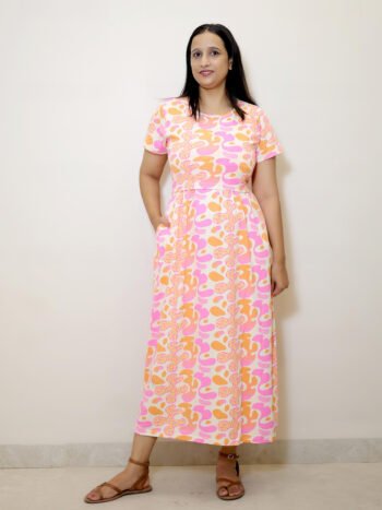 Sunset Bloom Nursing Maxi Dress
